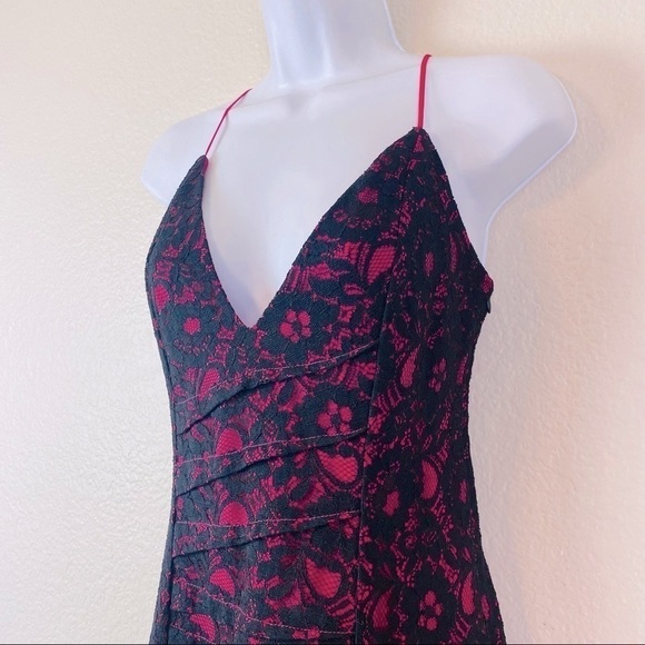 NBD Monique Black Lace Mini Slip Dress Size M - Picture 5 of 13